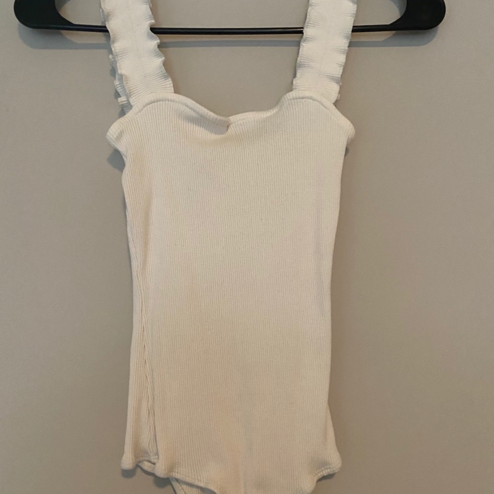 Cream body suit
